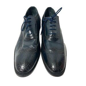 Fortune from Liberty Dress Shoes Men 10.5 Blue Leather Article Liberty Oxford